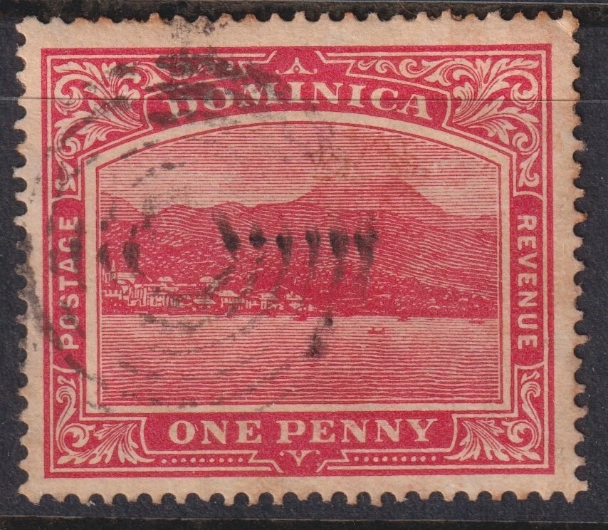 DOMINICA: (13329) 6 CONCENTRIC CIRCLES POSTMARK/CANCEL - Image 1 of 1