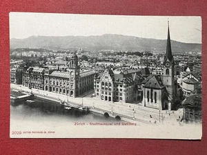 Cartolina - Zürich - Stadthausquai und Uetliberg - 1900 ca. - Foto 1 di 1