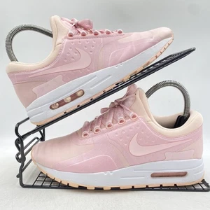 Nike Air Max Zero Pink White Trainers Size UK 5 Womens Satin Gym Running Yoga - Picture 1 of 8