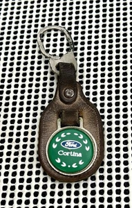 Vintage 1970s Ford CORTINA leather Keyfob Very Nice Condition For Its Age(ref IA - Picture 1 of 4