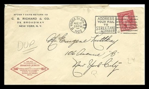 U.S.A. This is an envelope from 1922 / It includes a two-cent postage stamp. - Picture 1 of 1