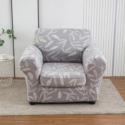 Printed elastic armchair cover, individual sofa cushion cover, home decor - Image 1 of 4