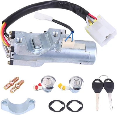 Kit de conjunto de cilindro de interruptor de ignição e trava de porta com 2 chaves compatível para - Imagem 1 de 4