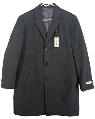 KENNETH COLE Overcoat Mens Size 46R Charcoal Classic Fit Chesterfie NWT $395 - Image 1 of 4