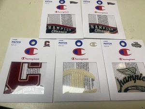 5 Champion Iron-On Patches 1-Pack  Logo Brand New 1 Per Pack - Picture 1 of 1