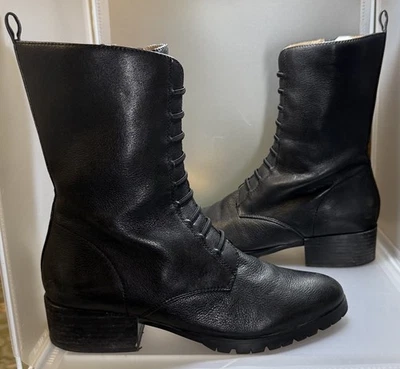 Мотоботы Corso Como Raymond на шнуровке черные кожаные размер 8,5 M - Изображение 1 из 4