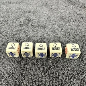 Set of 5 Vintage Poker Dices - Picture 1 of 6