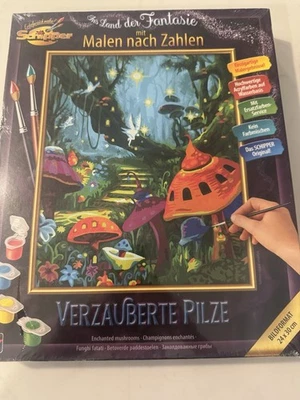 Schipper Paint by Numbers “Verzauberte Pilze” Enchanted Mushrooms 24x30 New  - Image 1 of 2