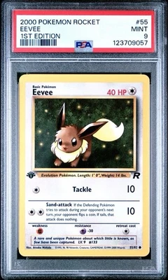2000 Pokemon 1st Edition Team Rocket # 55 Eevee PSA 9 Trusted Seller! NEW CERT! - Image 1 of 2