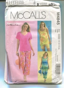 McCalls M4845 Schnittmuster Misses Tops, Shorts & Caprihosen Größen 10 12 14 16 Schnitt - Bild 1 von 1