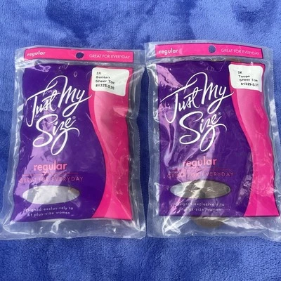 Лот из 2 леггинсов только мой размер колготки 3 X загар и серо-коричневый чистый носок новый запечатанный - Изображение 1 из 4