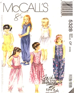 Mameluco de jersey para niños McCalls patrón de costura 5328 tallas 4 5 6 - Imagen 1 de 2