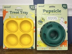 Woof Pupsicle XL+ & Mold Refillable Dog Toy Treat Tray Long Lasting Dogs 75lb+ - Picture 1 of 4
