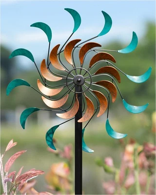 Wind Spinners Outdoor - Metal Windmill for Yard, Garden Spinners with Stake, ... - Image 1 of 4