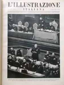L'Illustrazione Italiana 3 Aprile 1938 Mussolini Annuale Aeronautica Franco Tosi - Picture 1 of 6