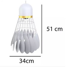 Modern Badminton Pendant Lights shuttlecock Drop light - WHITE