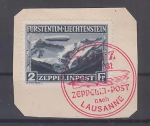 Liechtenstein Zeppelin No. 115 Cabinet Letter Piece-Look!!! - Picture 1 of 1