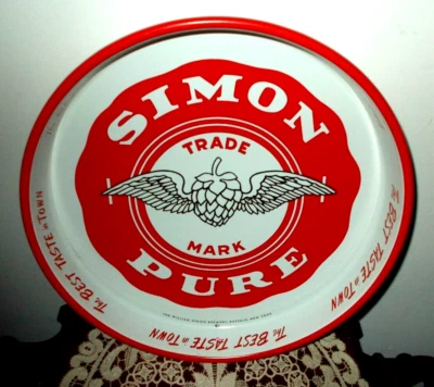 VTG SIMON PURE 13" BEER TRAY~BUFFALO, NY - Image 1 of 4