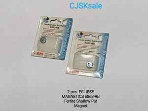 2 pcs. ECLIPSE MAGNETICS E862-RB Ferrite Shallow Pot Magnet (NEW). - Picture 1 of 5