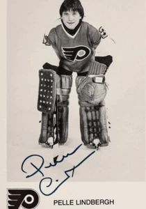 Foto firmada por Pelle Lindbergh RP B/N 5X7 PHILADELPHIA FLYERS - Imagen 1 de 1