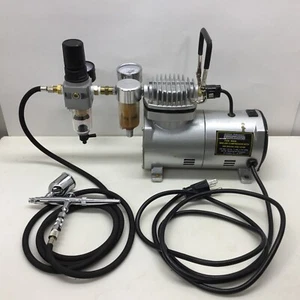 Central Pneumatic Mini Air Compressor & Airbrush #95630 w/Regulator…….…[S9] - Bild 1 von 7