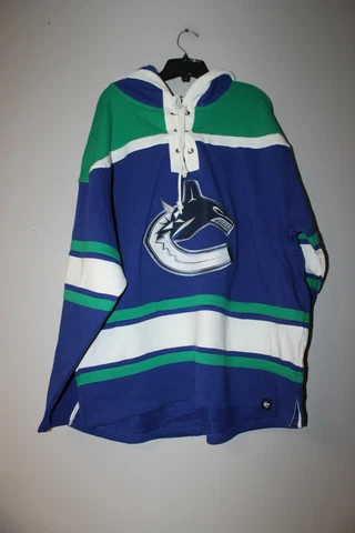 New NHL Vancouver Canucks #40 Pettersson old time mid weight cotton hoody men S Cover