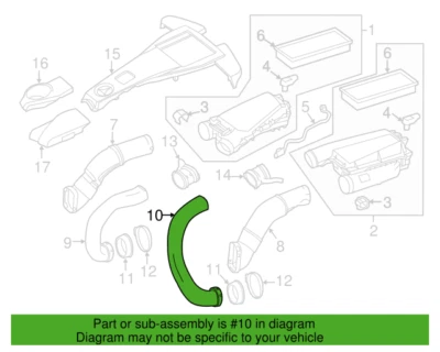 Mercedes Benz Genuine SL550 2013-2020 Left Intake Hose 2780940797 - Image 1 of 2