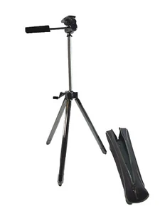 Vintage SUNSET Telescoping Tripod Stand Chrome with Case Made in Japan - Picture 1 of 3