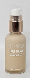 FLOWER BY DREW BARRYMORE GET REAL SERUM FOUNDATION/SHELL LO - Picture 1 of 2
