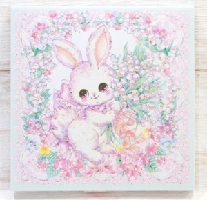 Clothes Pin / Powder Lily Rabbit Flower Memo Pad / Japan Fumika Amenomori - Picture 1 of 3