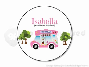 Regalo Personalizado Furgoneta de Helados Posavasos Cono Cuchara Conductor Vendedor Camión Redondo #2 - Imagen 1 de 3