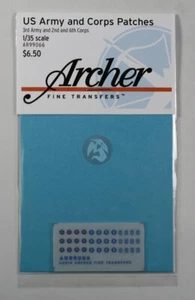 Archer 1/35 US 3rd Army, 2nd and 6th Corps Uniform Patches (36 patches) AR99066D - Picture 1 of 1