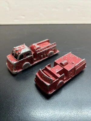 DIECAST TOY FIRE TRUCKS - CIRCA 1950's - ANTIQUE VINTAGE - MIDGETOY - E6 - Image 1 of 4