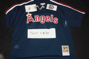 Reggie Jackson California Angels Autographed Blue Mitchell Ness Jersey "HOF 93" - Picture 1 of 3