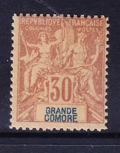 COMORO IS 1897 SG9 50c cinnamon on drab - Grande Comore - superb u/m. Cat £22 - Picture 1 of 2