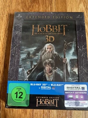 Der Hobbit Die Schlacht der fünf Heere - Extended Edition Blu-ray 3D *NEU* - Bild 1 von 2