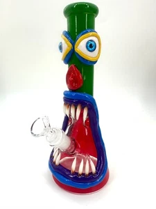 10" 3D Glass Bongs Smoking Glass Water Pipe with 14mm catcher - Picture 1 of 13