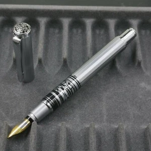 Old Stock Fuliwen 2003 Silver With Silver Clip Fountain Pen Aerometric Pen M Nib - Picture 1 of 2