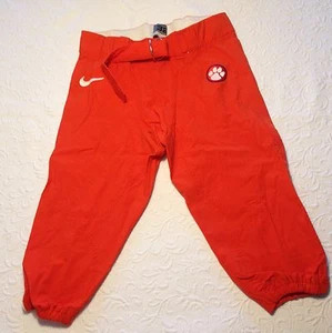 CLEMSON Tigers Authentic Player-Issued Football GAME PANTS - Orange w/ White - Picture 1 of 7
