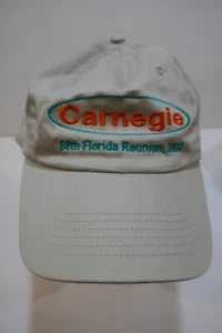 Carnegie 58th Florida - Espalda Sólida - Correa Trasera Sombrero Beige 2 Tonos Letras - Imagen 1 de 4