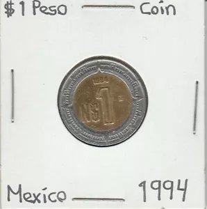 Mexico: $ 1 Nuevo Peso Coin Year 1994. - Picture 1 of 2