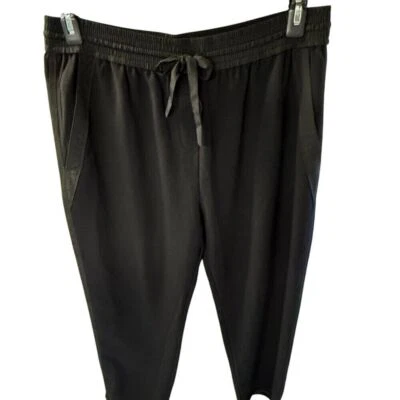 Kenneth Cole 宽松流动裤,黑色弹力 - L 码 — 第 1/4 张图片