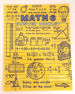 Math 6 Answer Booklet ~ Teaching Textbook ~ Homeschool Math Grade 6  Sabouri - Image 1 of 3