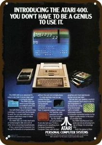1979 ATARI 400 Computer System Vintage-Look-Edge *DECORATIVE REPLICA METAL SIGN* - Picture 1 of 1