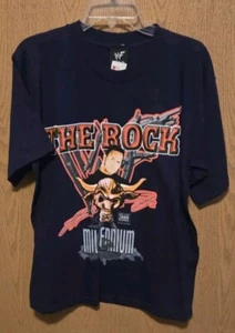 WWE The Rock Millennium T-shirt Boys XL VINTAGE - Picture 1 of 6