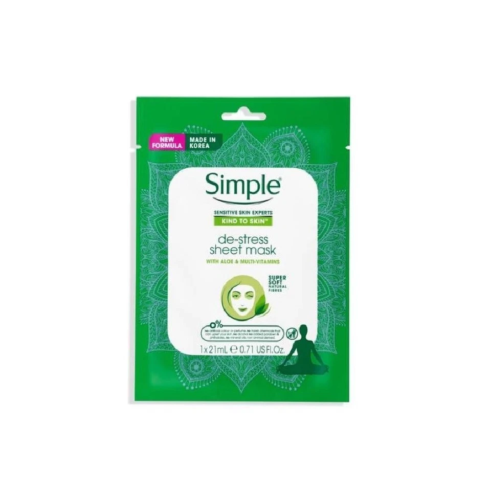 Simple De-Stress Sheet Mask or Rich Moisture Choose Kindness Little Mix Mask - Image 1 of 1