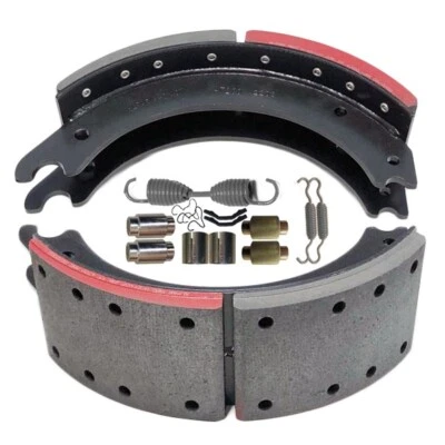 4702 Kit de caja de zapatas de freno 23K forro premium 2 zapatas + 1 kit eje delantero 16-1/2"x4" Foto 1 de 4