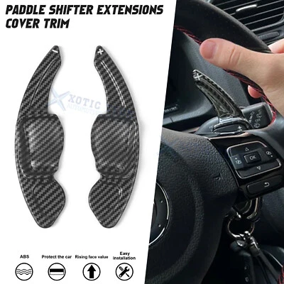 Kit de repuesto de palanca de cambios de dirección negra de fibra de carbono para VW Jetta MK6 Golf Foto 1 de 4