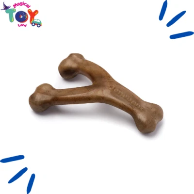 Juguete duradero para masticar perros Wishbone para masticadores agresivos, tocino real, Foto 1 de 4