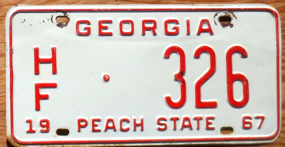 1967 Georgia License Plate Number Tag - Image 1 of 1